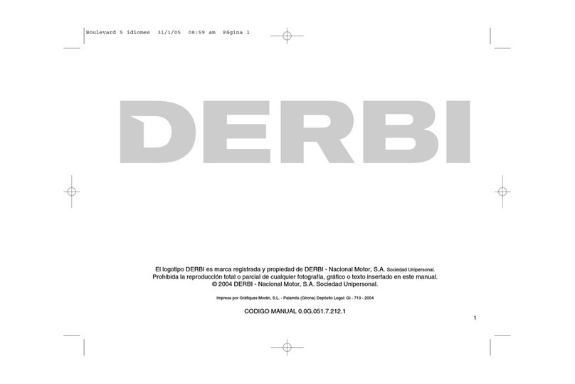 Derbi BOULEVARD 125 User manual Derbi BOULEVARD 125 User manual