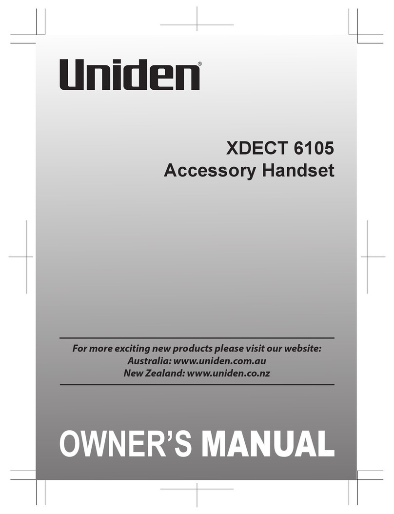 Uniden XDECT 6105 owner's manual