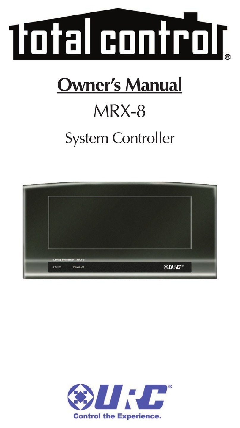 Universal Remote Control Total Control MRX-8 owner's manual