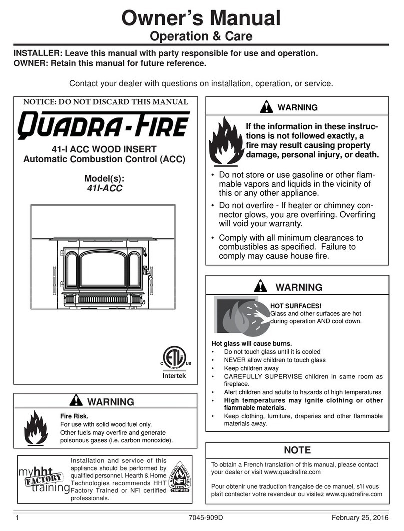 Quadra-Fire 41I-ACC owner's manual