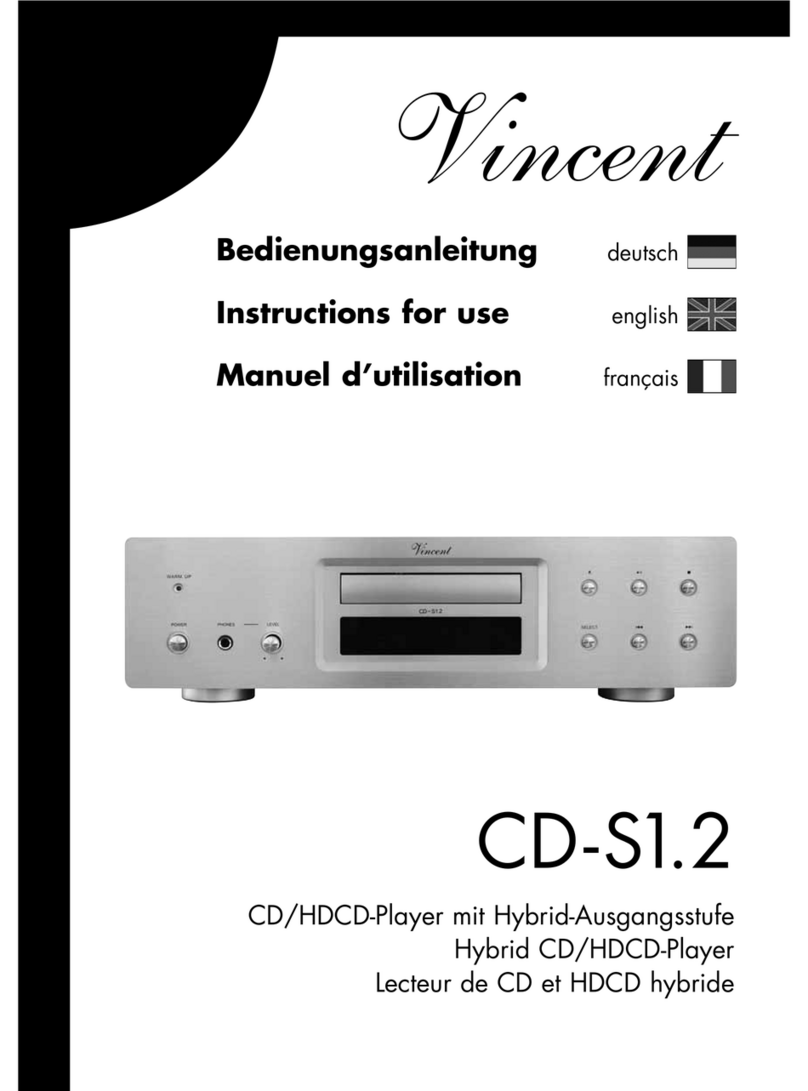 VINCENT CD-S1.2 User manual