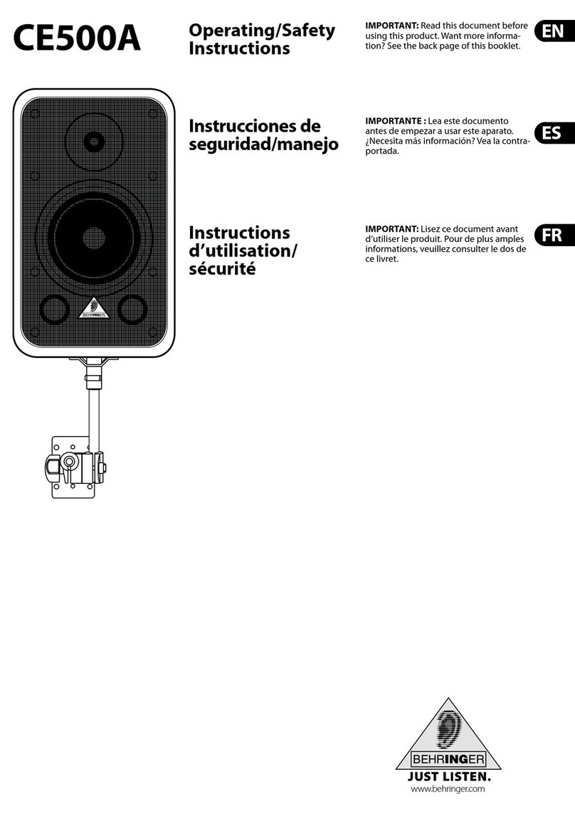 Behringer CE500A Assembly instructions