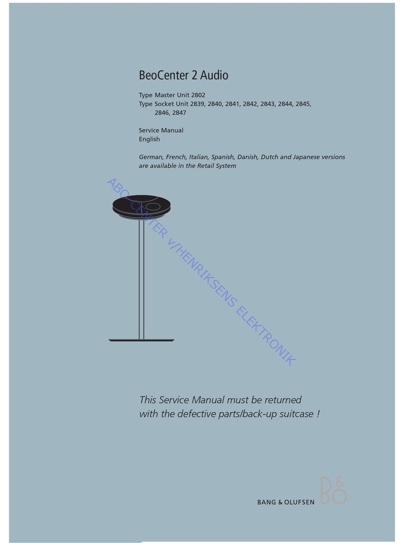 Bang & Olufsen BeoCenter 2 User manual
