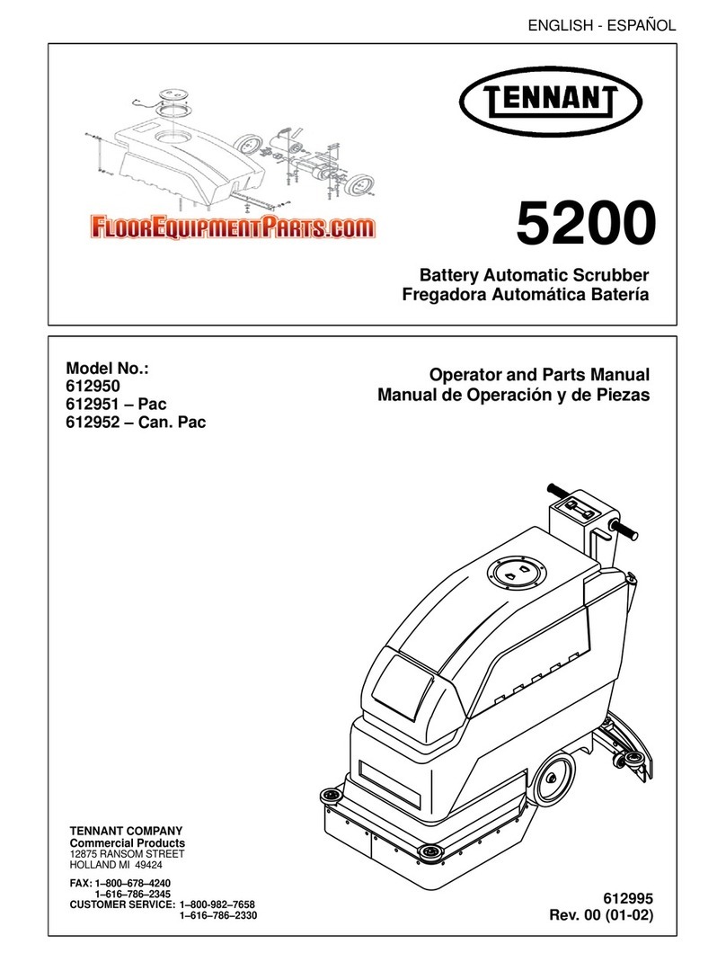 Tennant 5200 Operator and parts manual