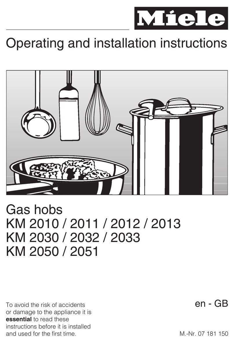 Miele KM 2010 Operating and installation instructions
