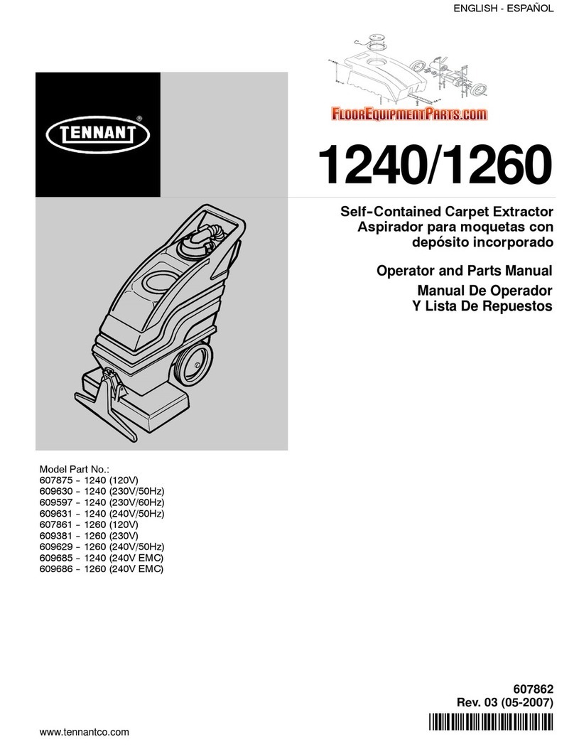 Tennant 1240 Operator and parts manual