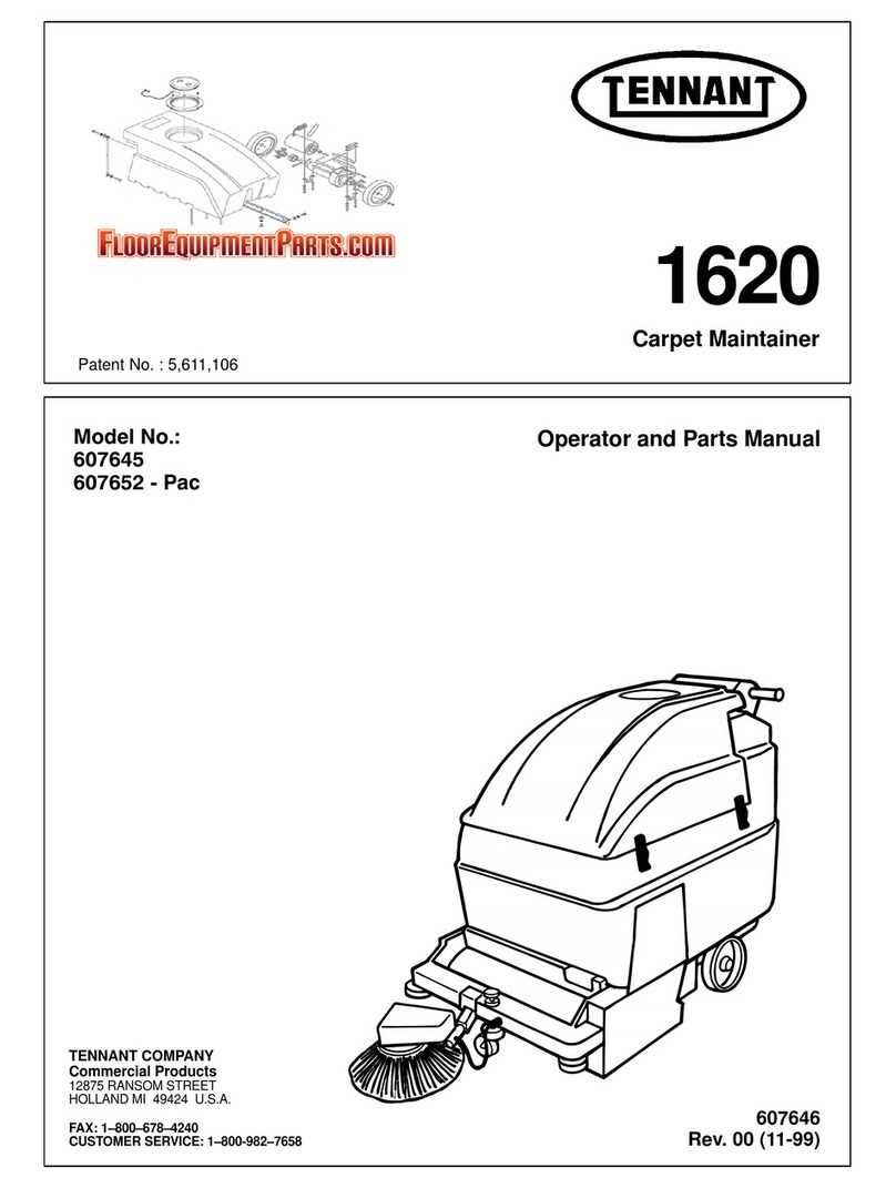 Tennant 1620 Operator and parts manual