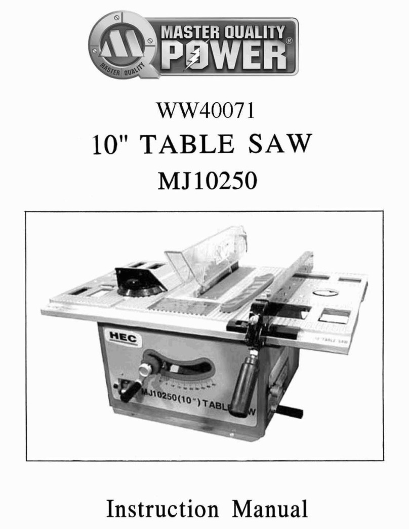 Master Quality Power MJ10250 instruction manual