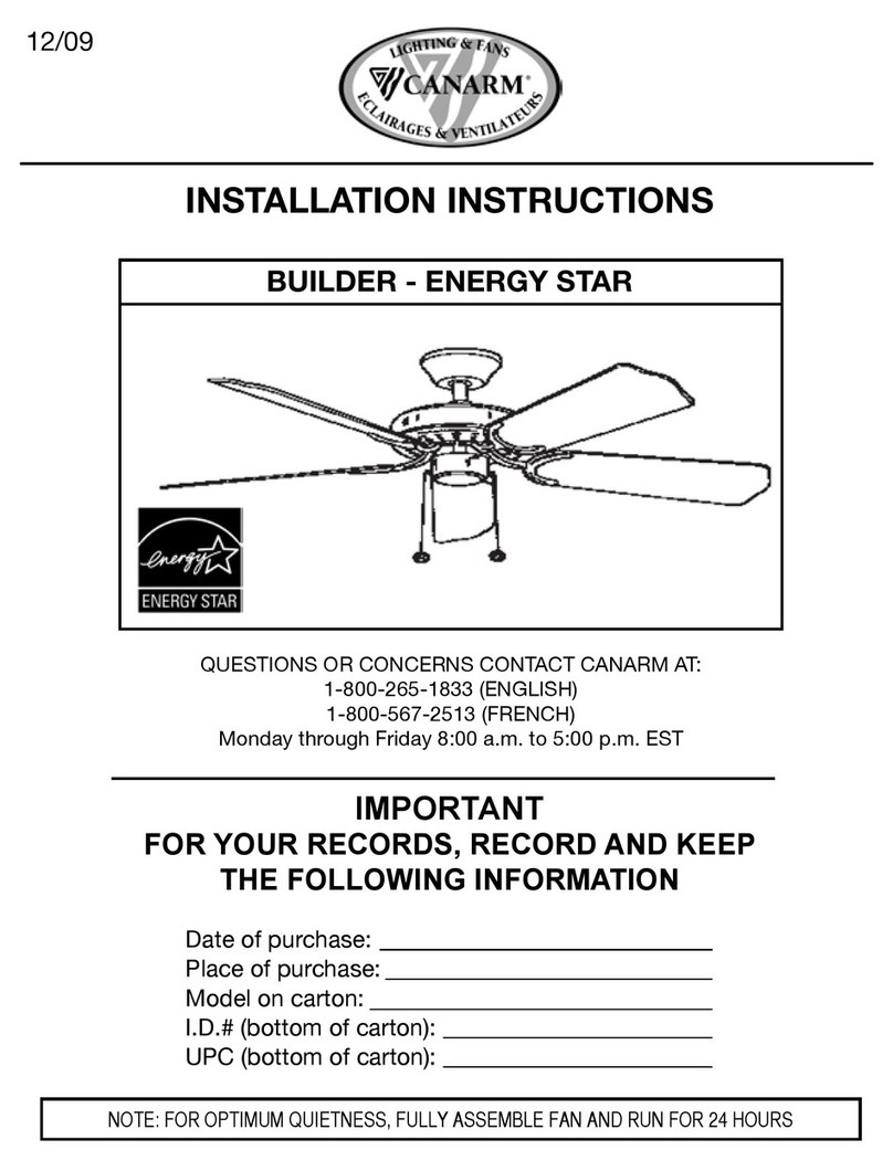 Canarm BUILDER installation instructions Canarm BUILDER installation instructions
