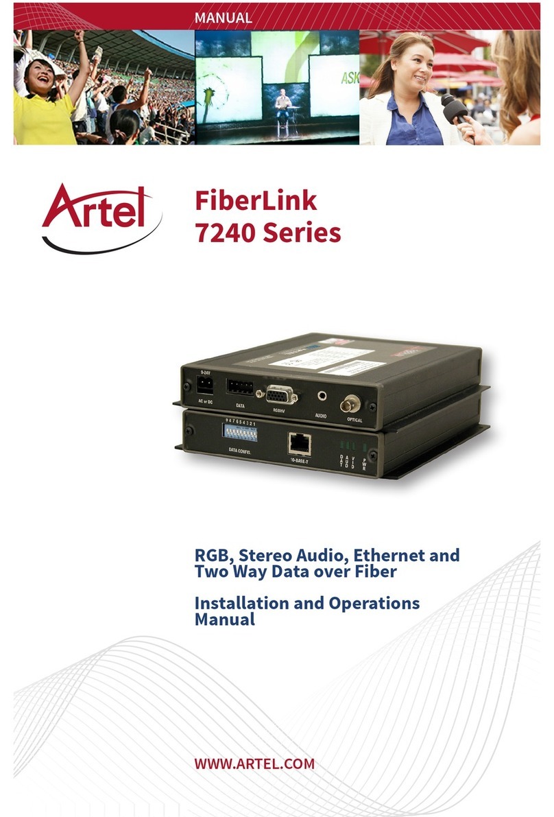 Artel FiberLink 7240 Installation and operation manual