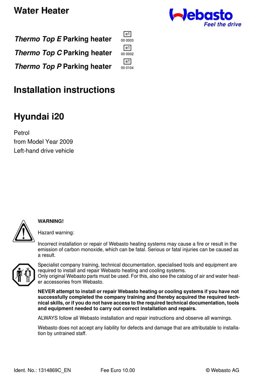 Webasto Thermo Top E User manual