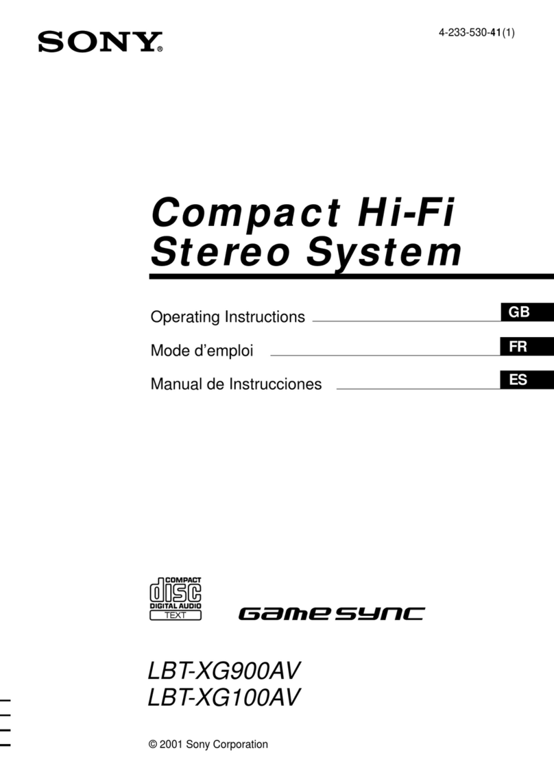 Sony game sync lbt-xg900av User manual Sony game sync lbt-xg900av User manual
