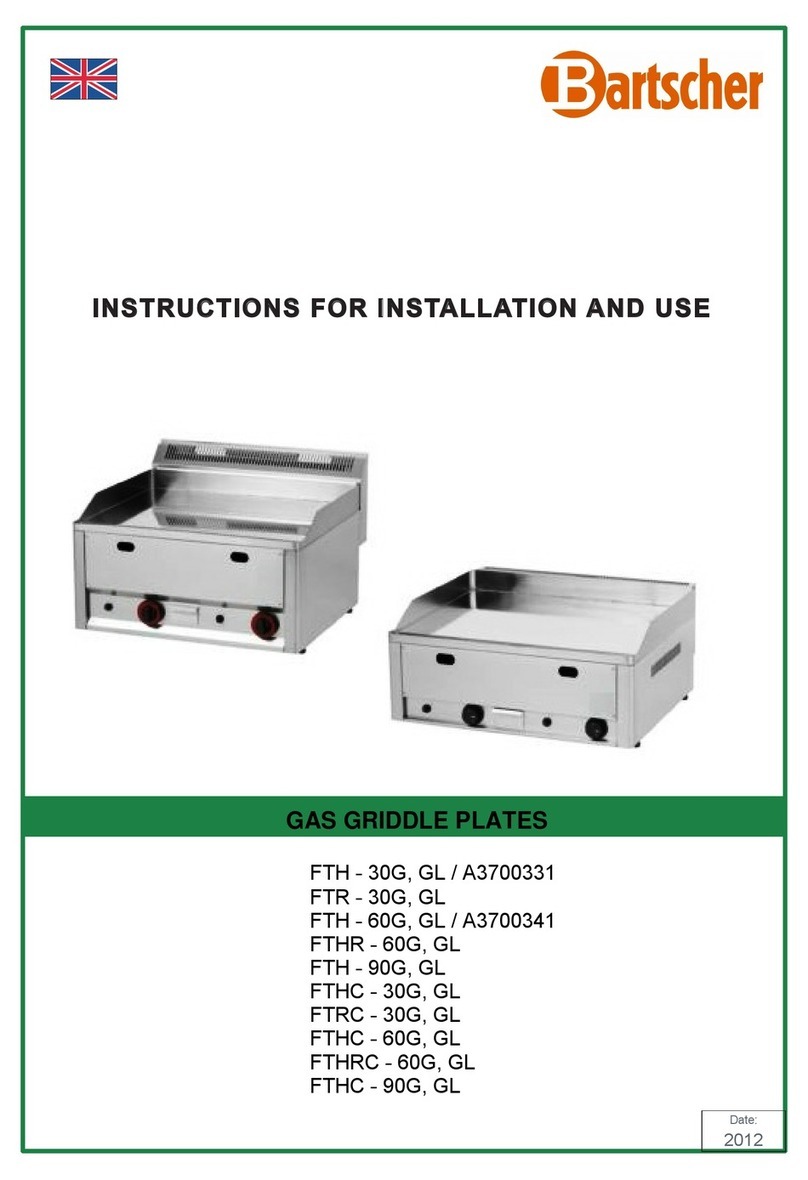 Bartscher FTH - 30G Instructions for installation and use