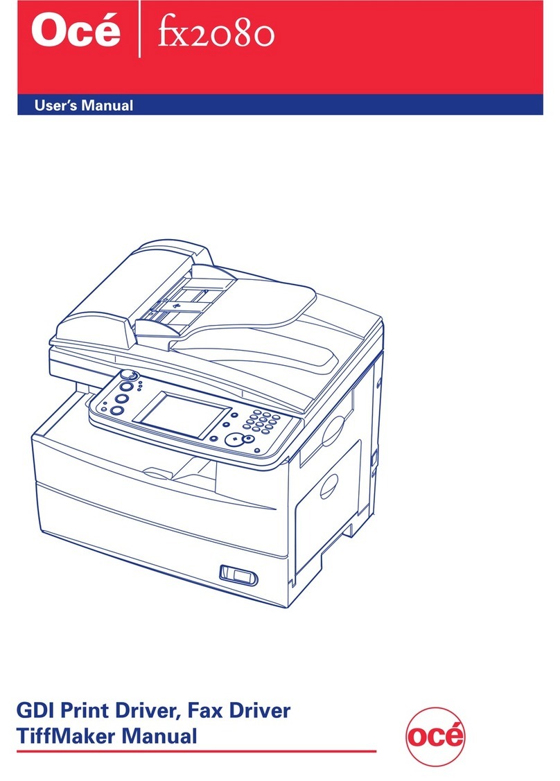 Oce fx2080 User manual