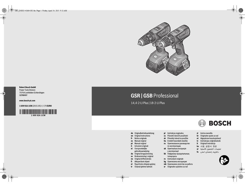 Bosch GSR 14 User manual