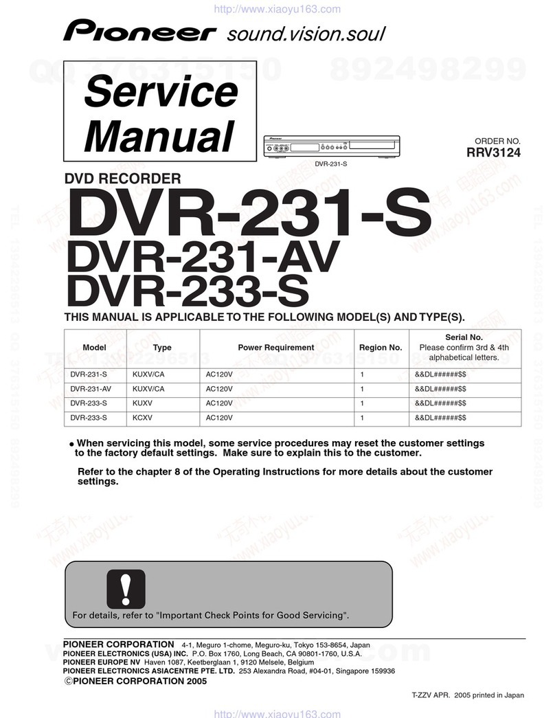 Pioneer DVR-231-S Service manual