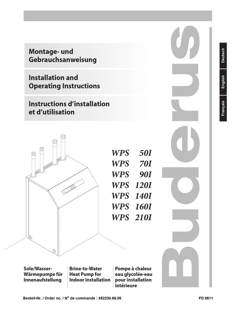 Buderus WPS 50I Installation and operating instructions