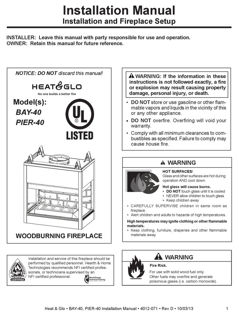 Heat & Glo BAY-40 User manual