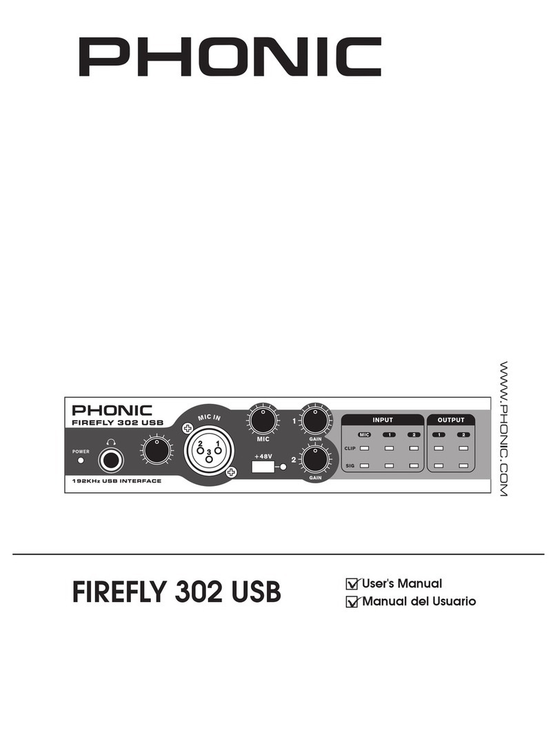 Phonic FIREFLY 302 USB User manual
