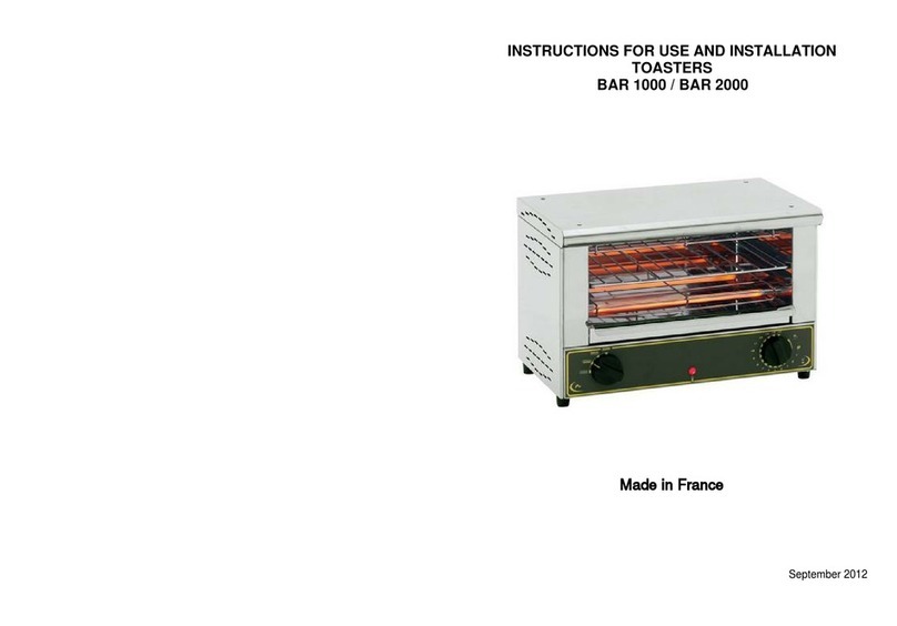 Roller Grill BAR 1000 Instructions for use and installation