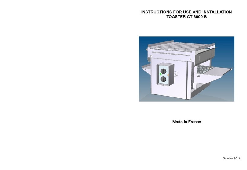 Roller Grill CT 3000 B Instructions for use and installation Roller Grill CT 3000 B Instructions for use and installation