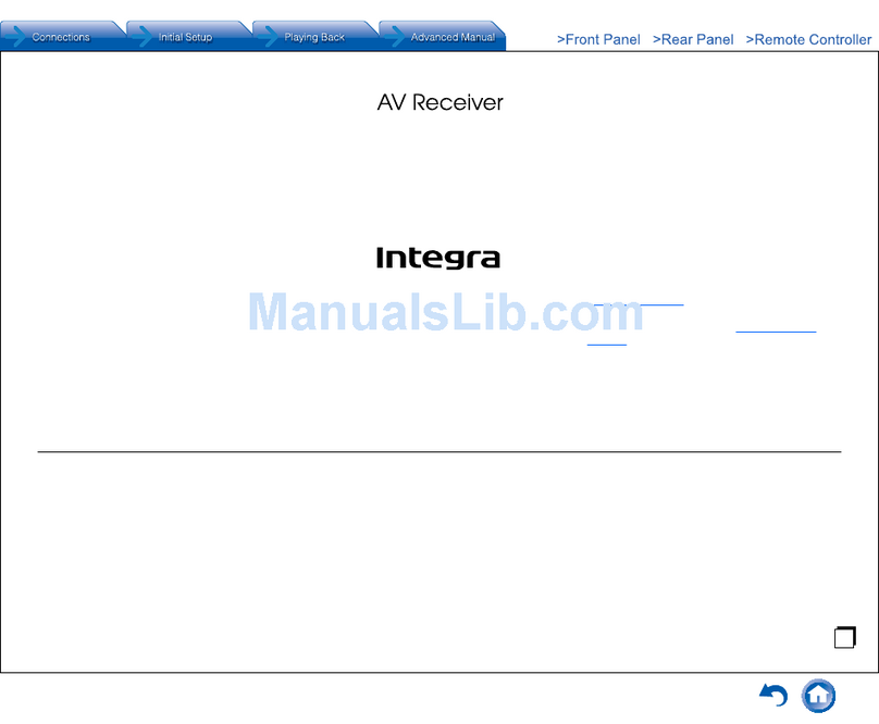 Integra DTR-20.7 Installation guide