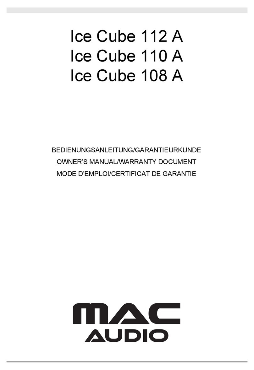 MAC Audio Ice Cube 112 A User manual MAC Audio Ice Cube 112 A User manual