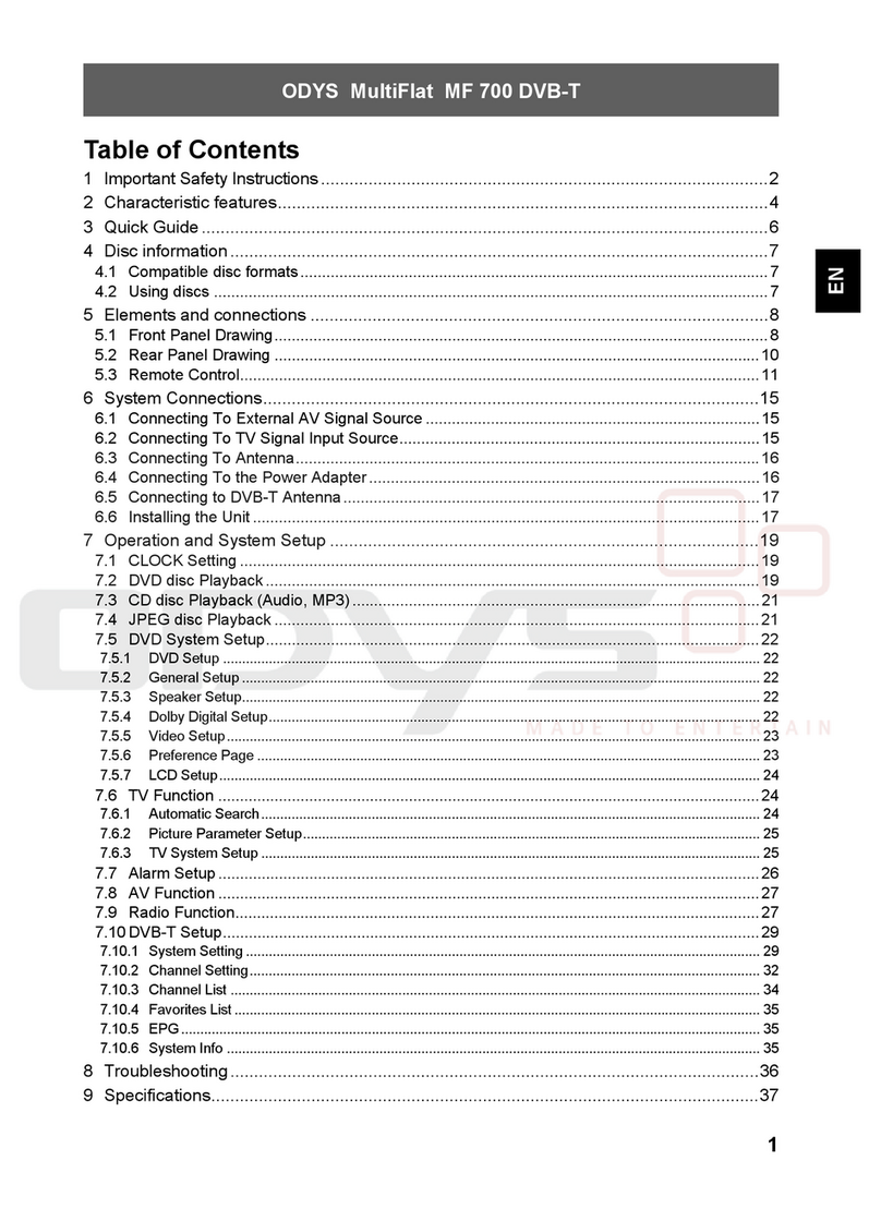 Odys MultiFlat MF 700 DVB-T manual