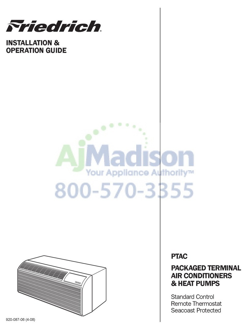 Friedrich PDH07K3SB1 Installation & operation guide