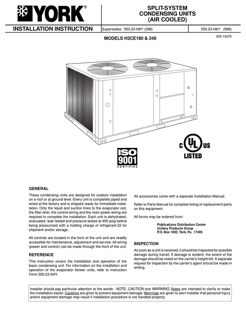 York H3CE180 User manual