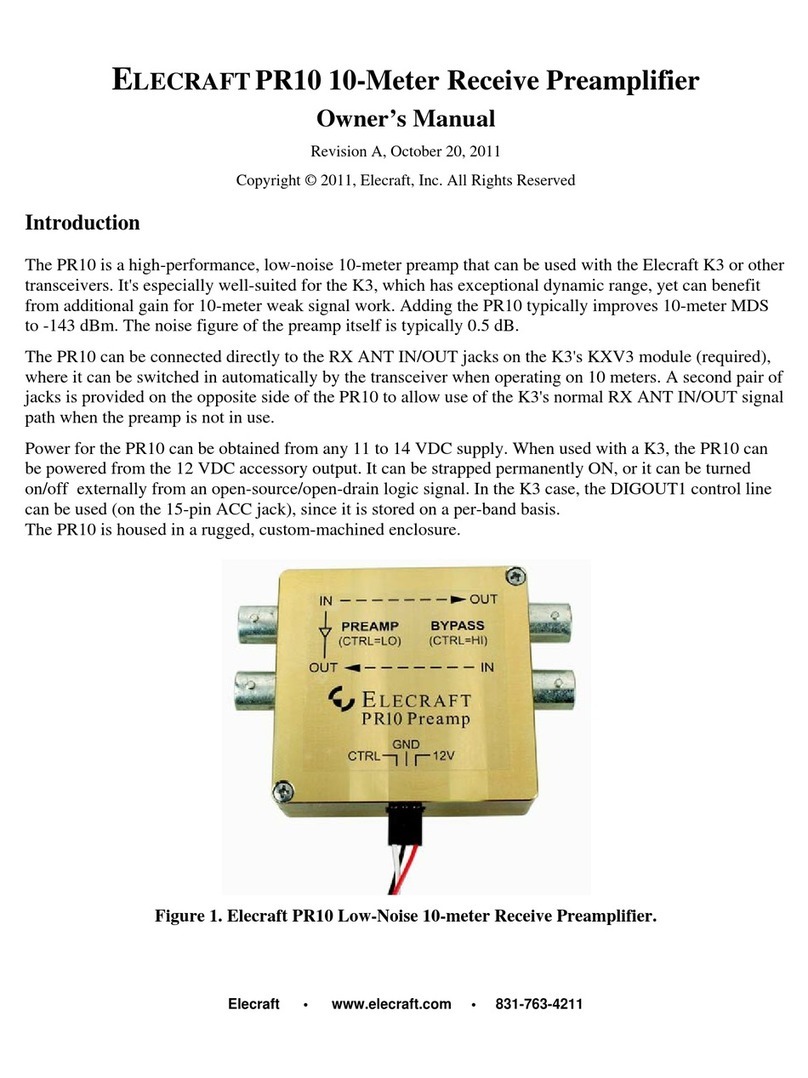 ELECRAFT PR10 User manual