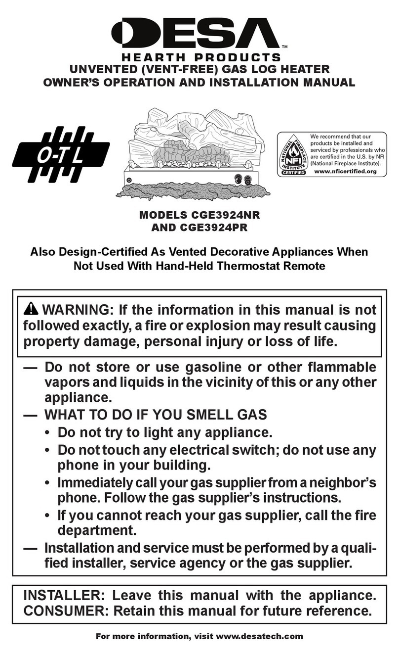 Desa CGE3924NR OWNER'S OPERATION AND INSTALLATION MANUAL