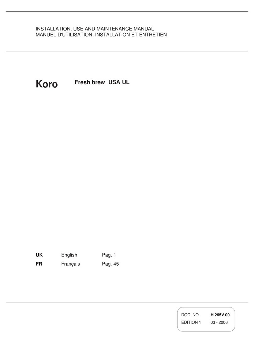Necta KORO Fresh Brew User manual
