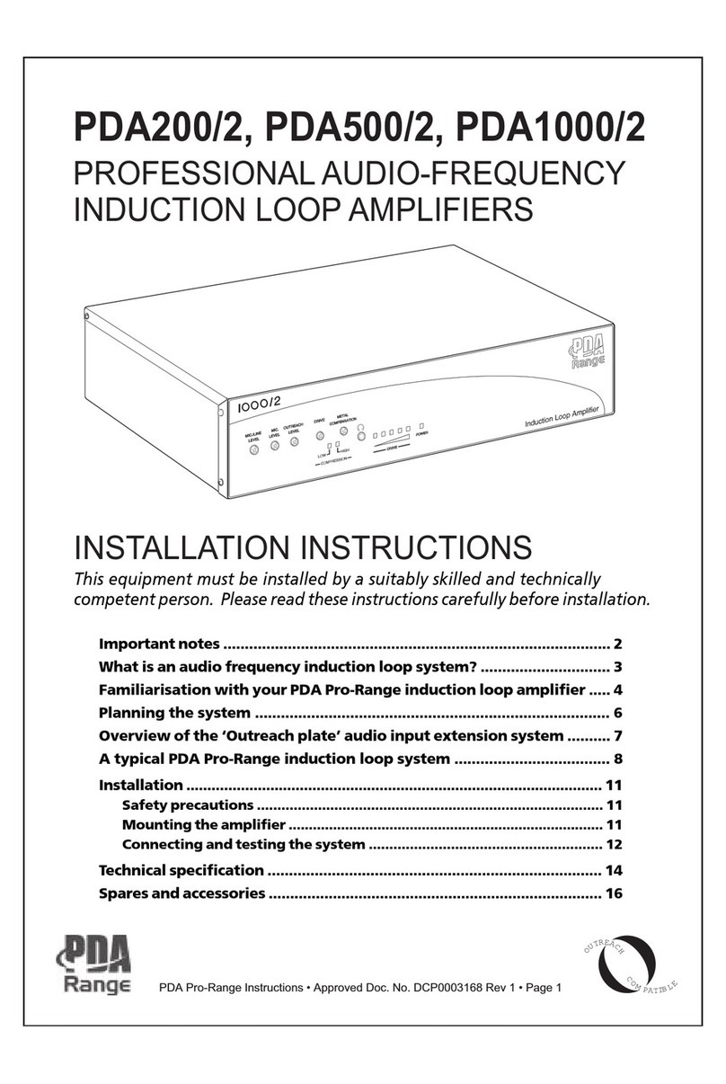 PDA Range PDA200/2 User manual
