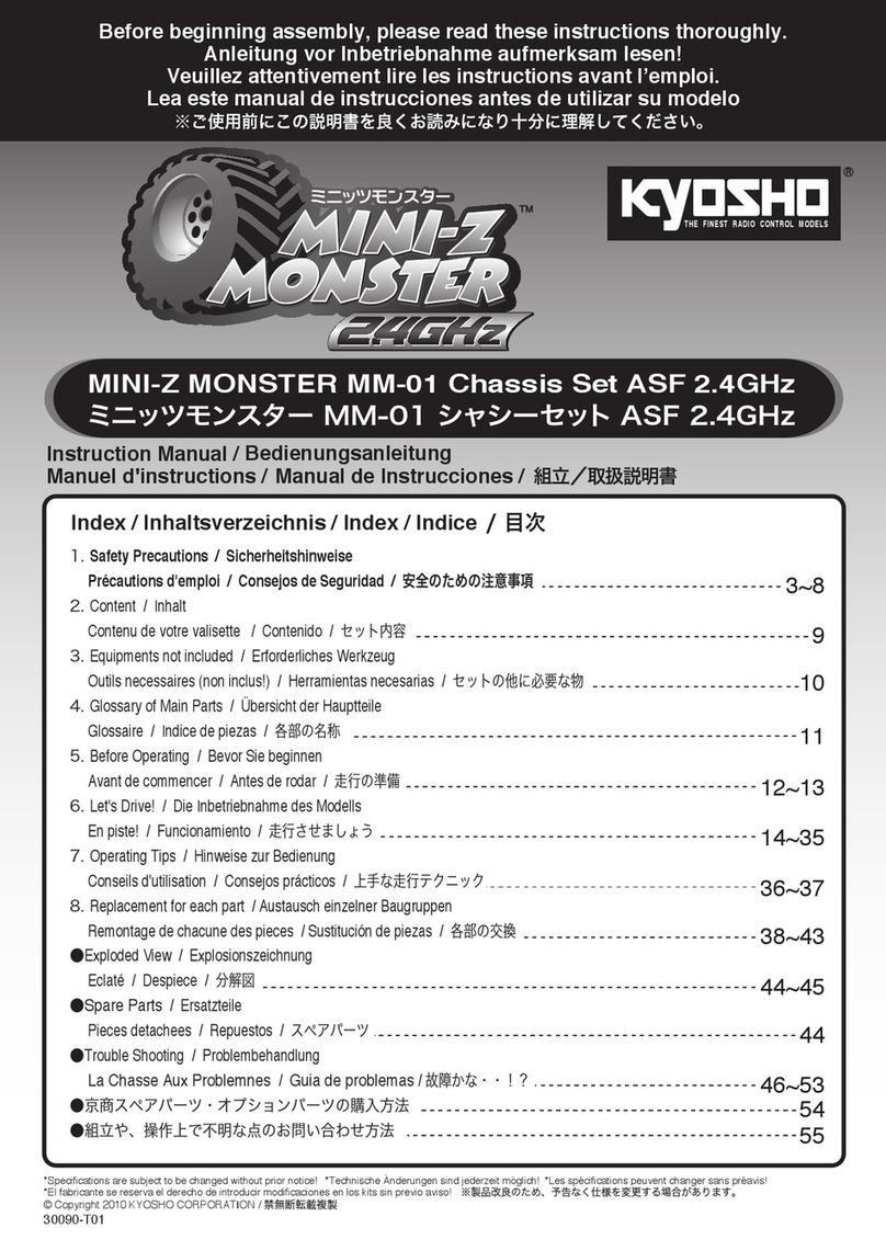 Kyosho MINI-Z MONSTER MM-01 User manual Kyosho MINI-Z MONSTER MM-01 User manual