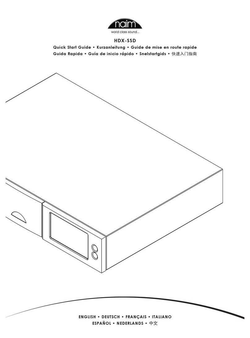 NAIM HDX-SSD - quick start guide
