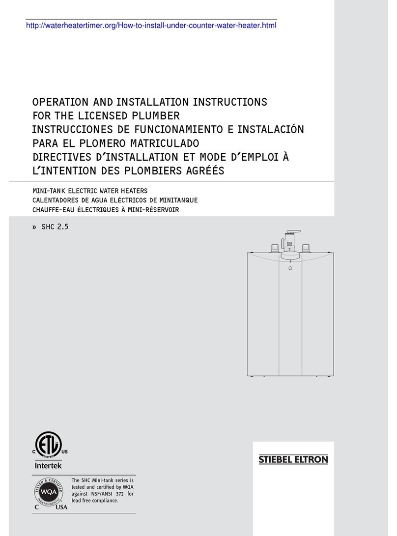 STIEBEL ELTRON SHC 2.5 Operation and installation instructions STIEBEL ELTRON SHC 2.5 Operation and installation instructions
