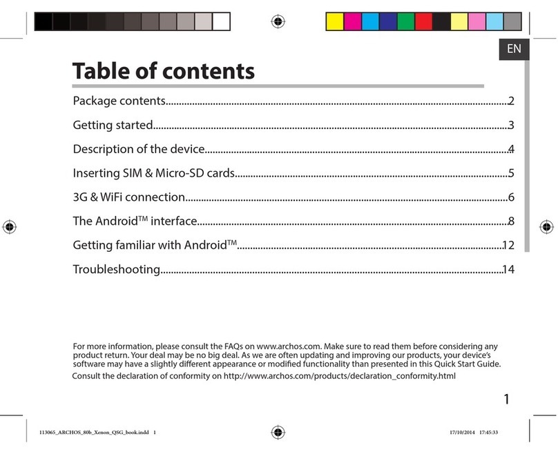 Archos 80b Xenon User manual