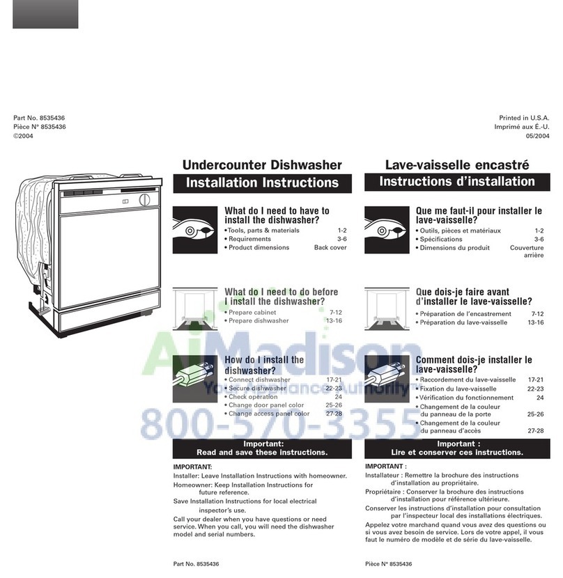 Amana ADB1000AWD installation instructions