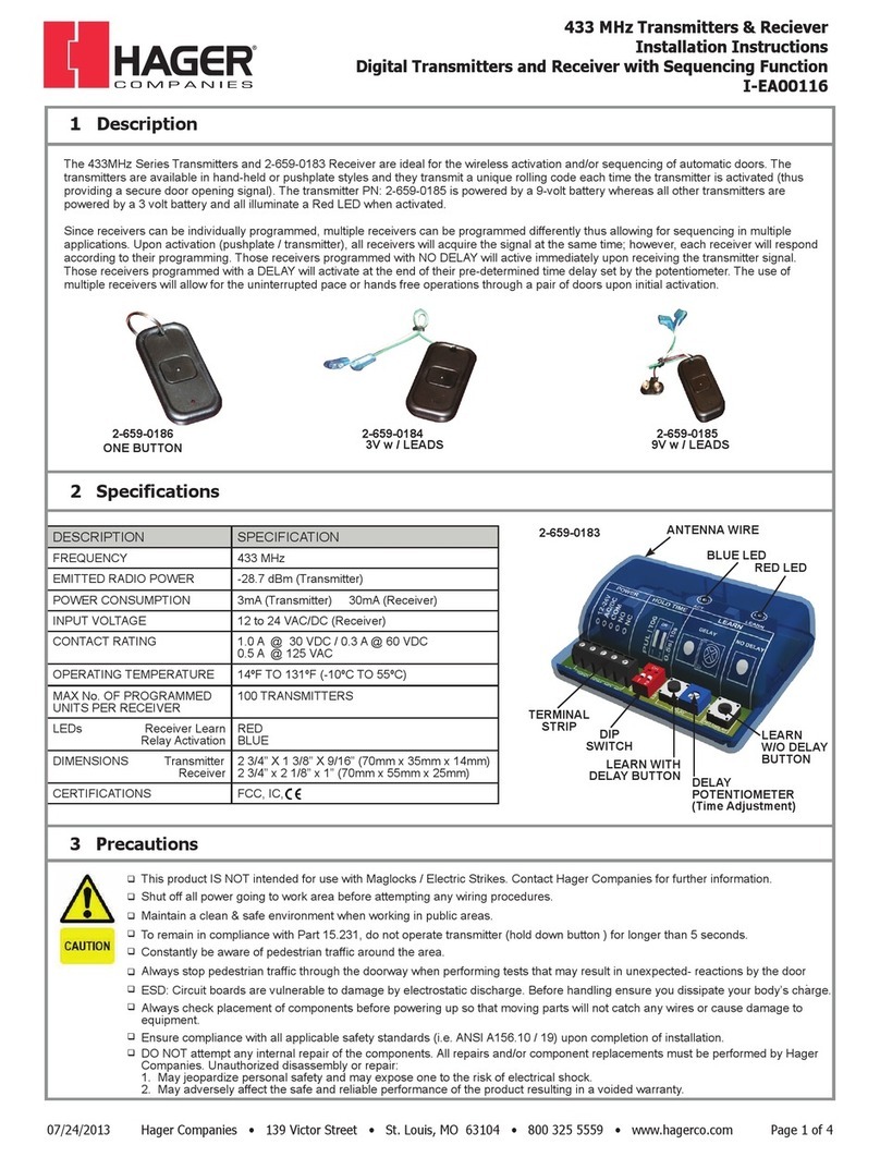hager I-EA00116 installation instructions