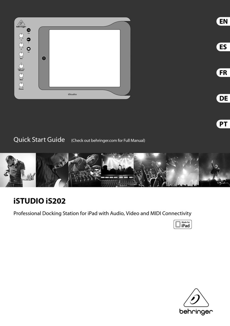 Behringer iStudio is202 quick start guide