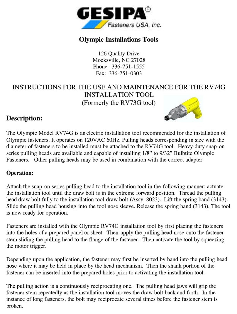 Gesipa Olympic RV74G Operation instructions