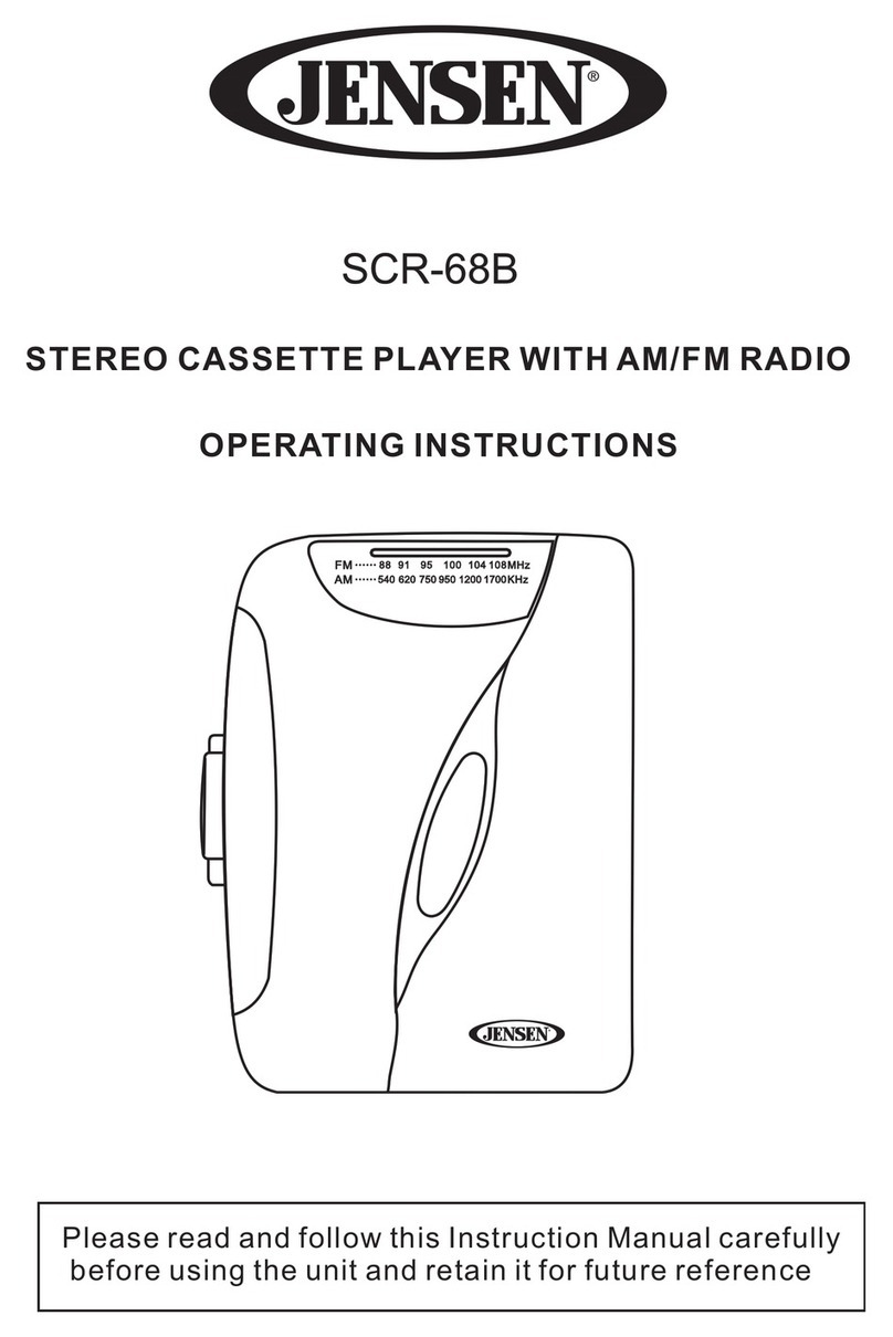 Jensen SCR-68B User manual Jensen SCR-68B User manual