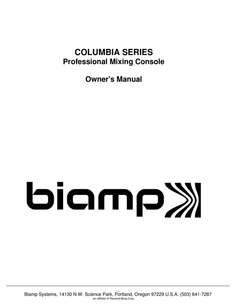 Biamp COLUMBIA SERIES owner's manual