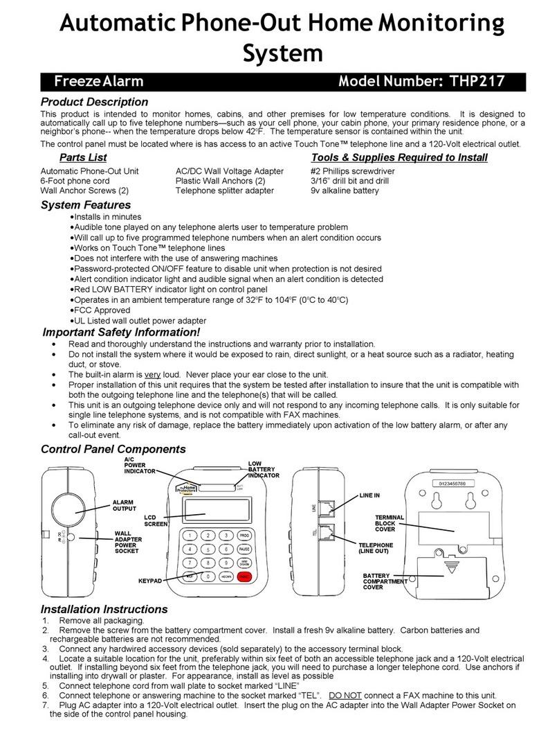 Reliance Controls THP217 manual