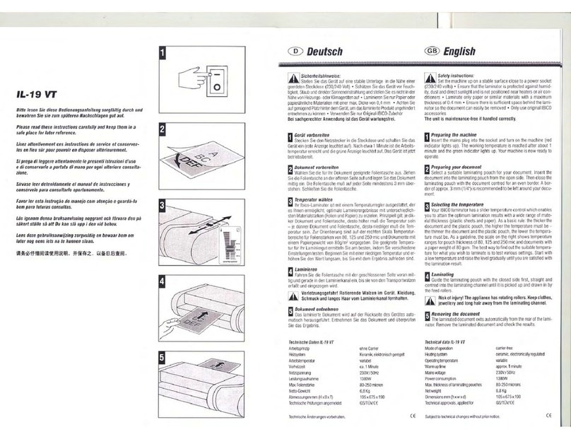ibico IL-19 VT user manual