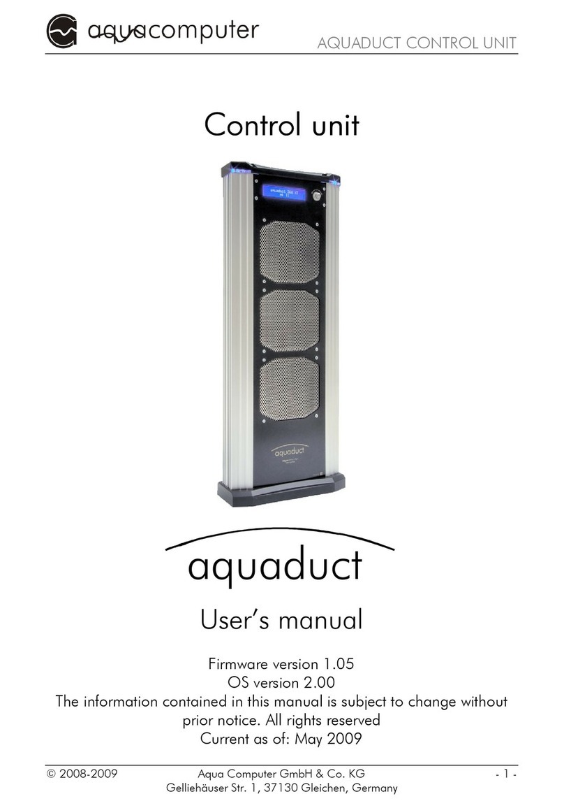 Aqua Computer aquaduct mark 3 User manual