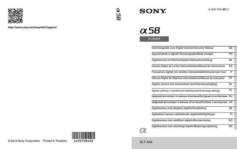 Sony SLT-A58 instruction manual
