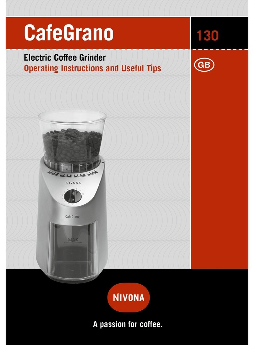 Nivona CAFEGRANO 130 operating instructions