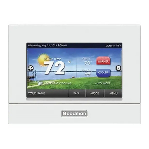 Goodman TSTATG4272GT Owner's manual and installation instructions